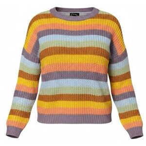 Art Class‎ Girls Rainbow Striped Knit Sweater Size L (10/12) Pastel Crewneck